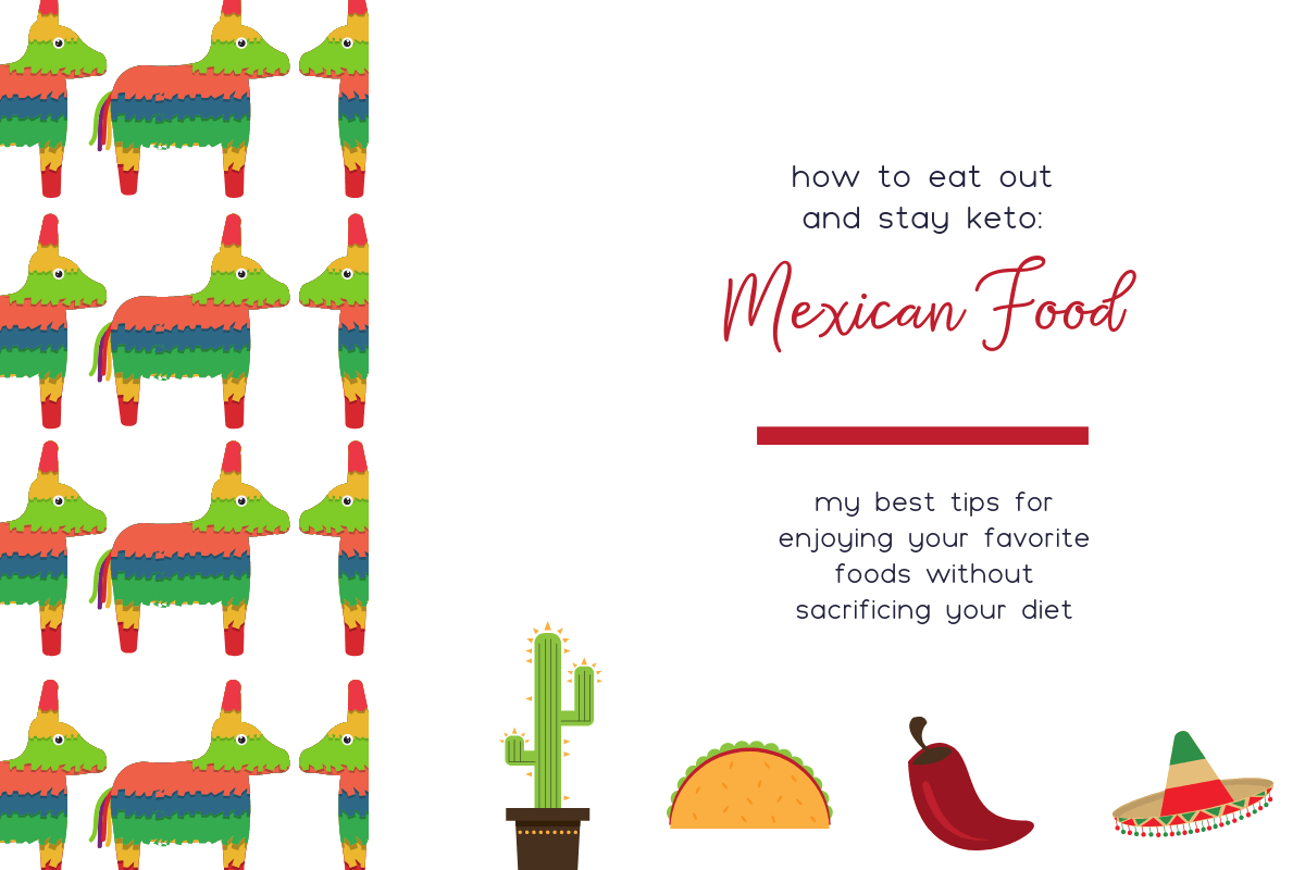 Eating at your favorite Mexican restaurants is possible to do on the keto diet! See my tips and tricks for navigating the menu when you want to eat Mexican food out on keto!