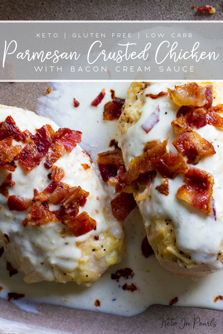 Parmesan Crusted Chicken (with Bacon Cream Sauce)