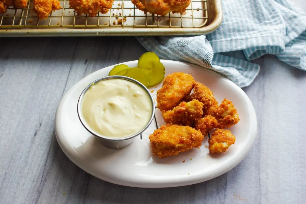 Keto chicken nuggets with sugar free chick-fil-a sauce