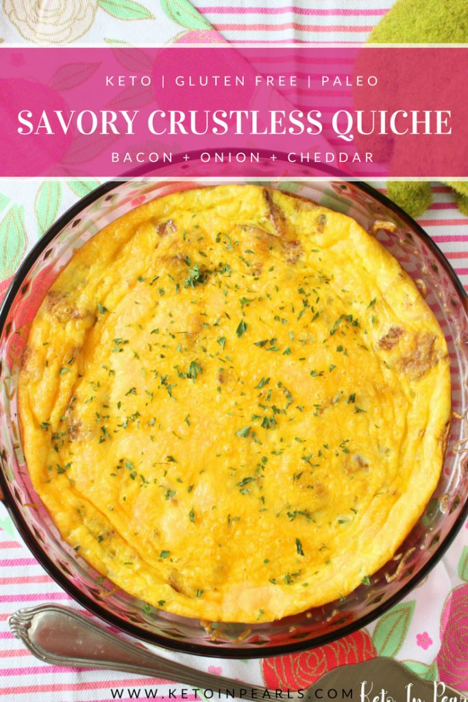 Savory Crustless Quiche (2 Carbs A Slice!) | Keto In Pearls | Breakfast