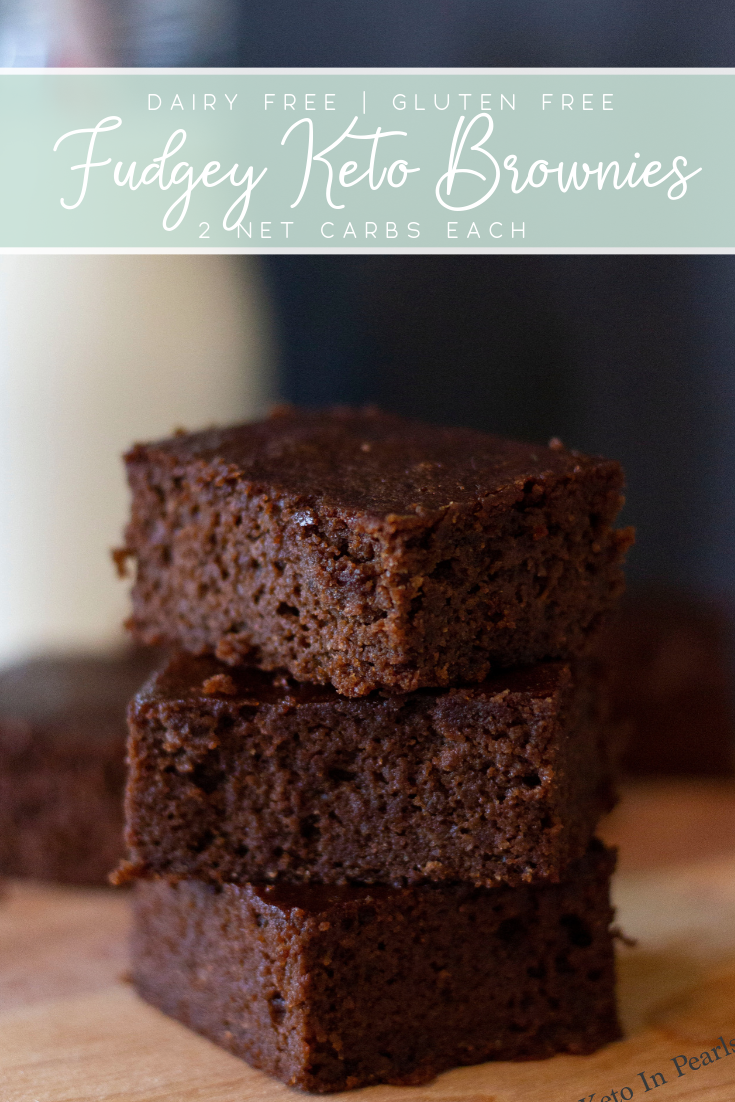 Chewy fudgey keto brownies perfect for your a la mode cravings! They're dairy free, sugar free, gluten free and Paleo friendly! At only 2 net carbs, go ahead and have a second!