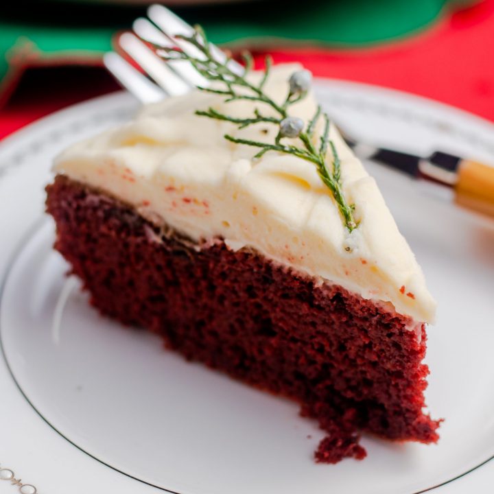 Keto Red Velvet Cake with Cream Cheese Frosting