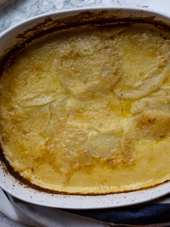 Keto turnip gratin is a keto swap for potatoes. Thin slices of turnips are baked in a rich cheese sauce until tender in this keto side dish.