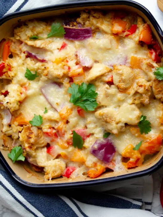 Spice up your next low carb taco Tuesday with this keto fajita casserole. A Mexican inspired keto casserole that is just 7 net carbs per serving.