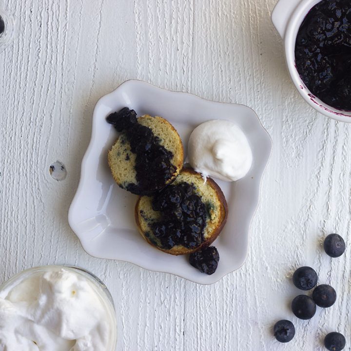 Homemade keto blueberry compote is perfect for your low carb pancakes, waffles, and muffins. Just 3 ingredients to make your own sugar free blueberry jam.