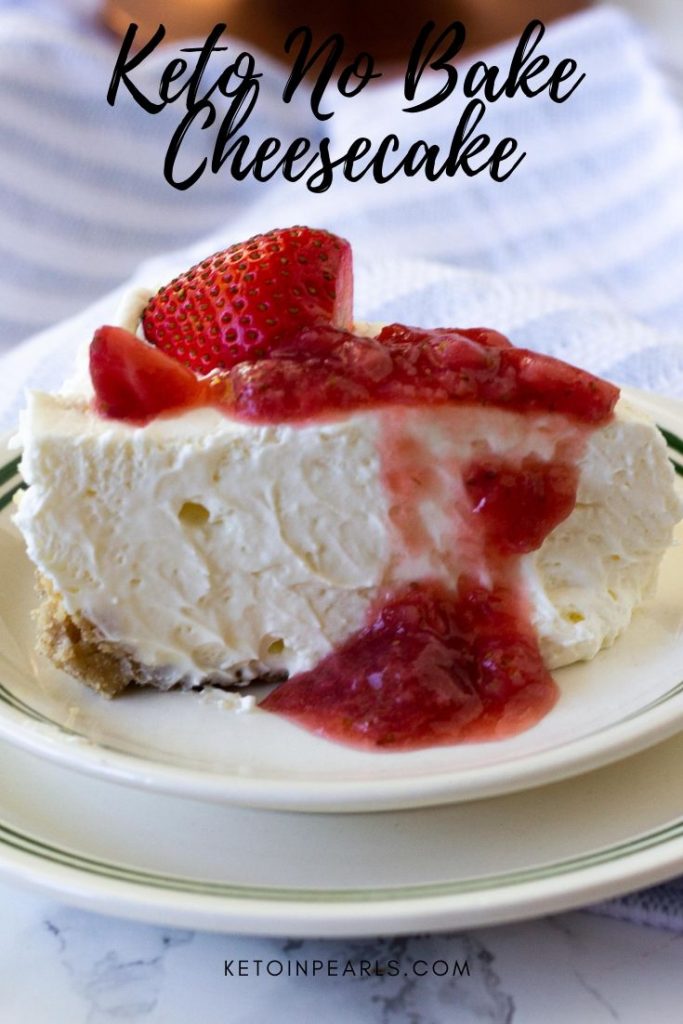 This keto no bake cheesecake is low in carbs, easy, and perfect for little lunch boxes or end of summer bashes. No cooking required for this keto dessert!