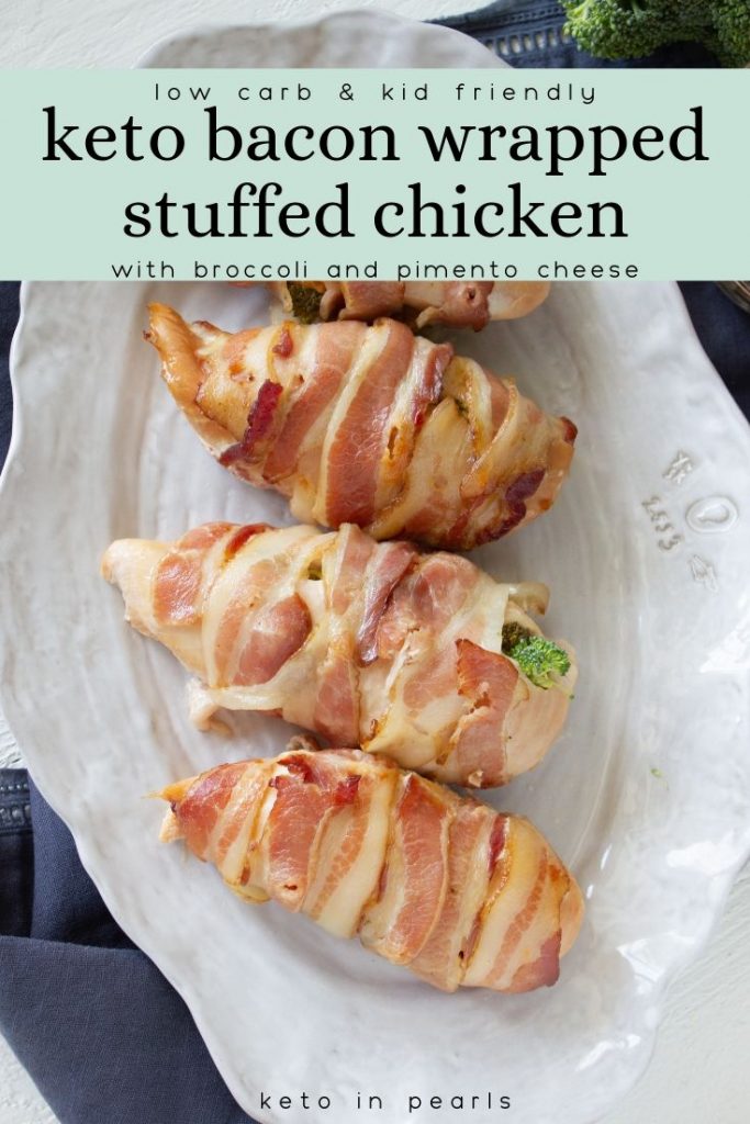 Broccoli, cheese, and bacon steal the show in this keto stuffed chicken! This keto crockpot recipe is easy, kid friendly, and only 1.5 net carbs per serving.