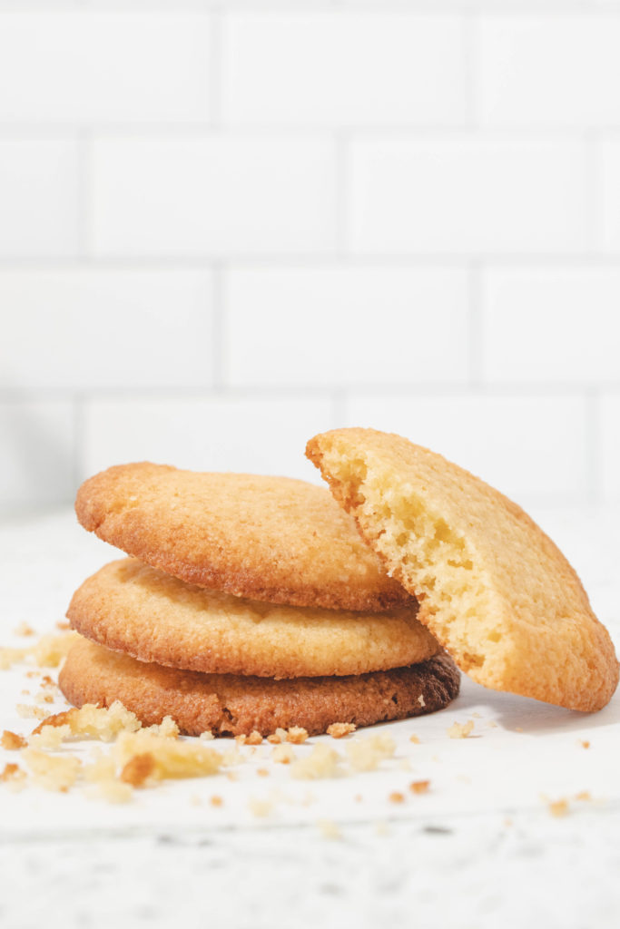Buttery sugar free sugar cookies with crispy edges, a soft center, and delicate crumb. Perfect for frosting or decorating!