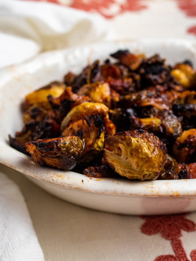 Roasted BBQ Bacon Brussel Sprouts Story