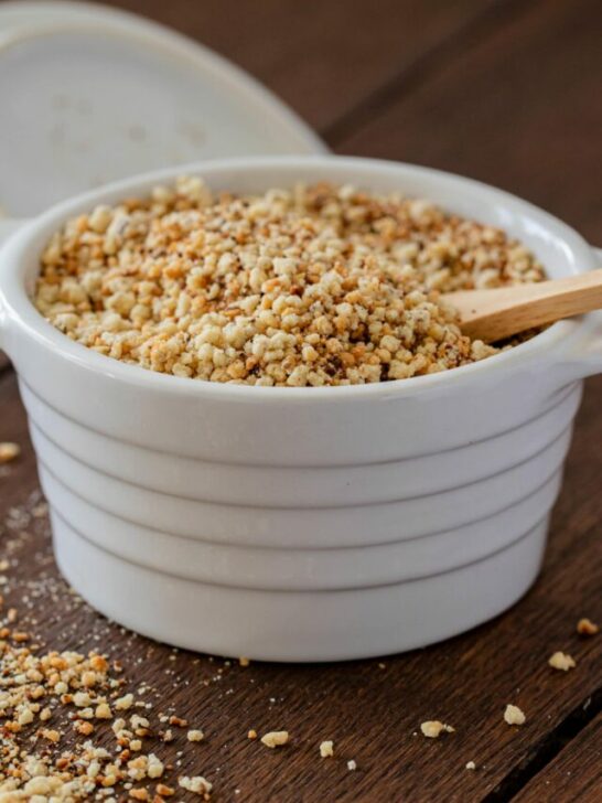 Gluten free bread crumbs made with almond flour
