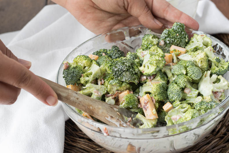 One bowl keto broccoli salad