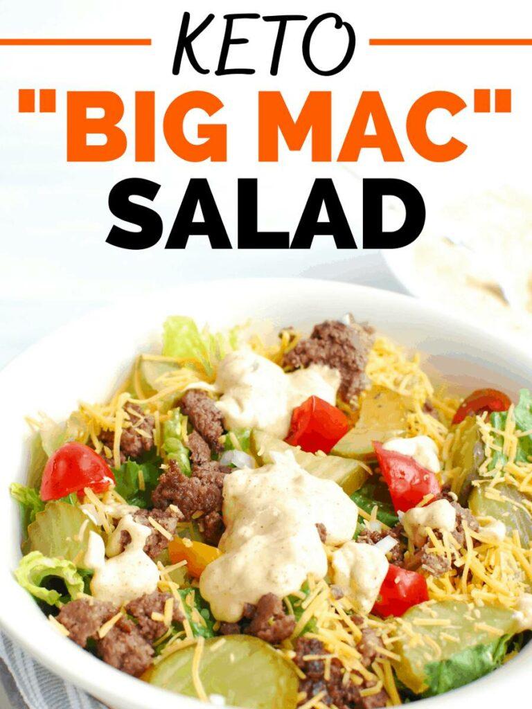 Keto Big Mac Salad featured close up shot