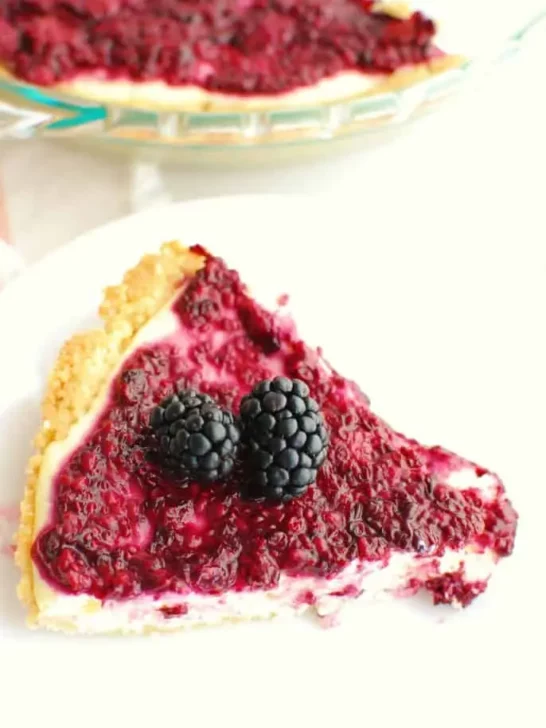 Keto Blackberry Cheesecake Recipe top shot