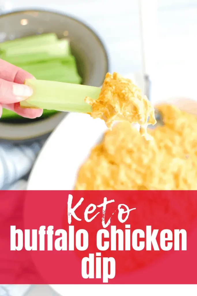 Keto Buffalo Chicken Dip Recipe close up shot