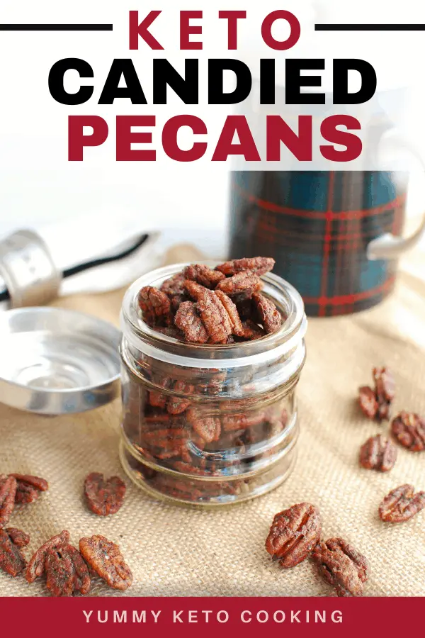 Keto Candied Pecans Recipe front shot