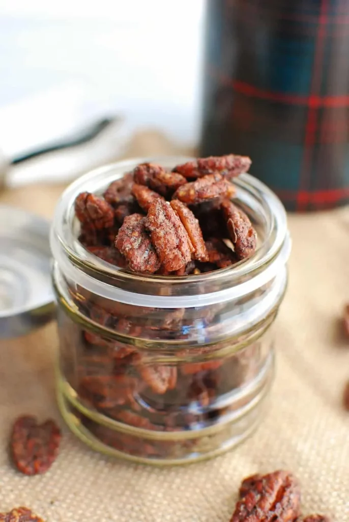 Keto Candied Pecans Recipe front shot