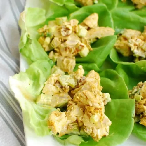 Keto Chicken Curry Salad Recipe side shot
