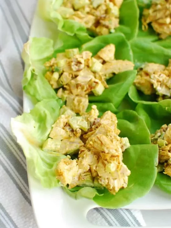 Keto Chicken Curry Salad Recipe side shot
