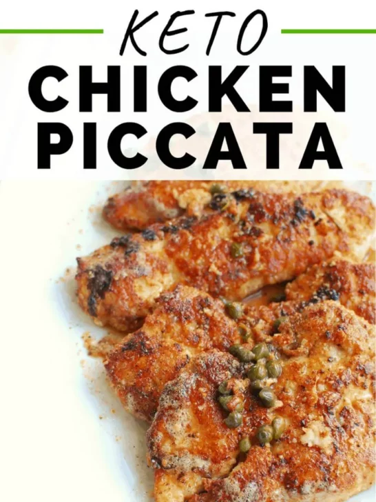 Keto Chicken Piccata Recipe close up shot