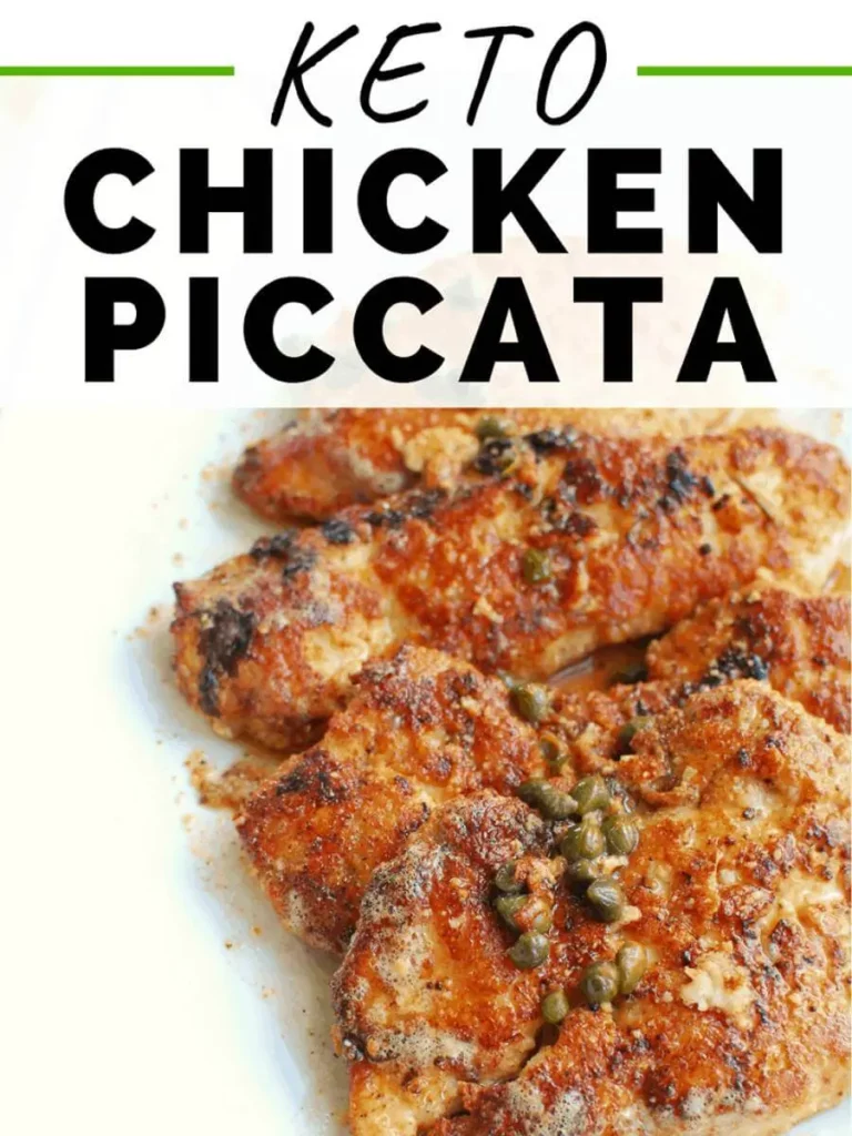 Keto Chicken Piccata Recipe close up shot