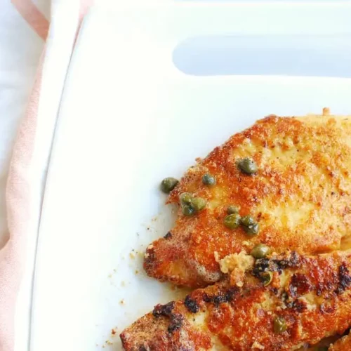 Keto Chicken Piccata Recipe top shot