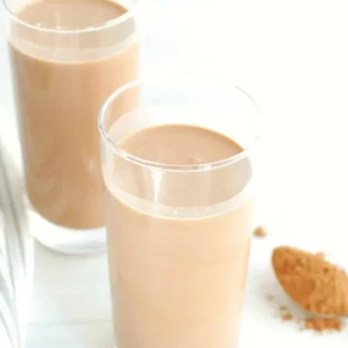 Keto Chocolate Milk Recipe side shot