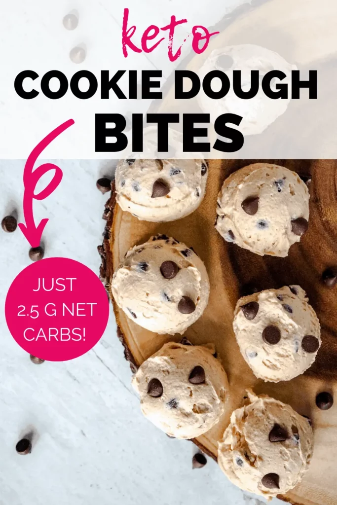 Keto Cookie Dough Bites Recipe top side shot