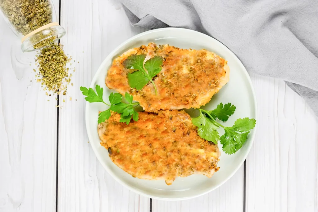 Keto Parmesan Crusted Chicken featured image top shot