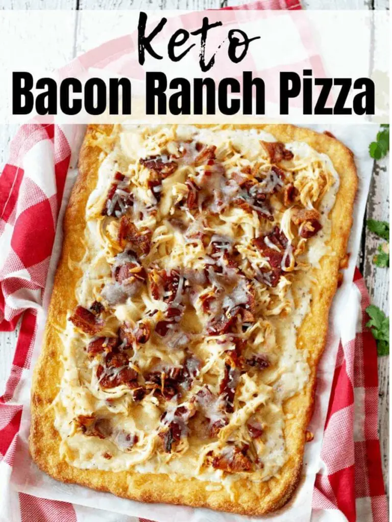 Keto Ranch Pizza Recipe featured image top shot