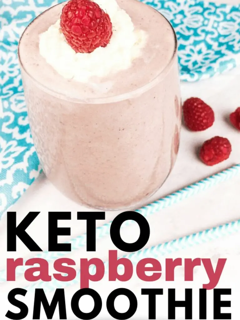 Keto Raspberry Smoothie front side shot
