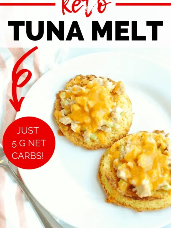 Keto Tuna Melt Recipe side top shot